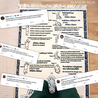 Tapis d'apprentissage avec guide intégré - Maison Nur
