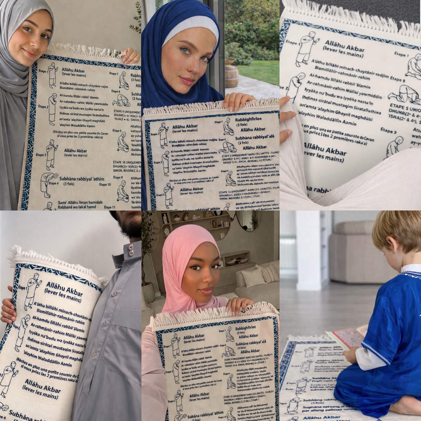 Tapis d'apprentissage avec guide intégré - Maison Nur