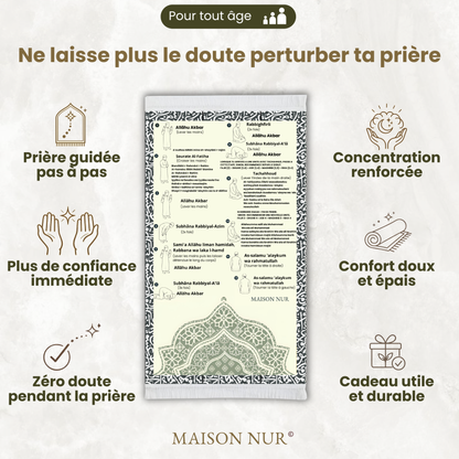 Tapis d'apprentissage avec guide intégré - Maison Nur