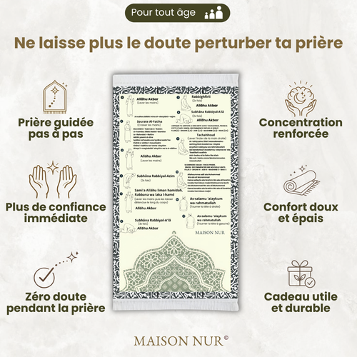 Tapis d'apprentissage avec guide intégré - Maison Nur