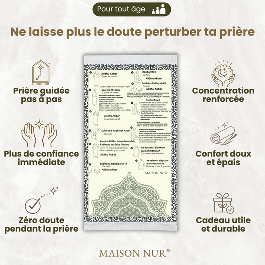Tapis d'apprentissage avec guide intégré - Maison Nur