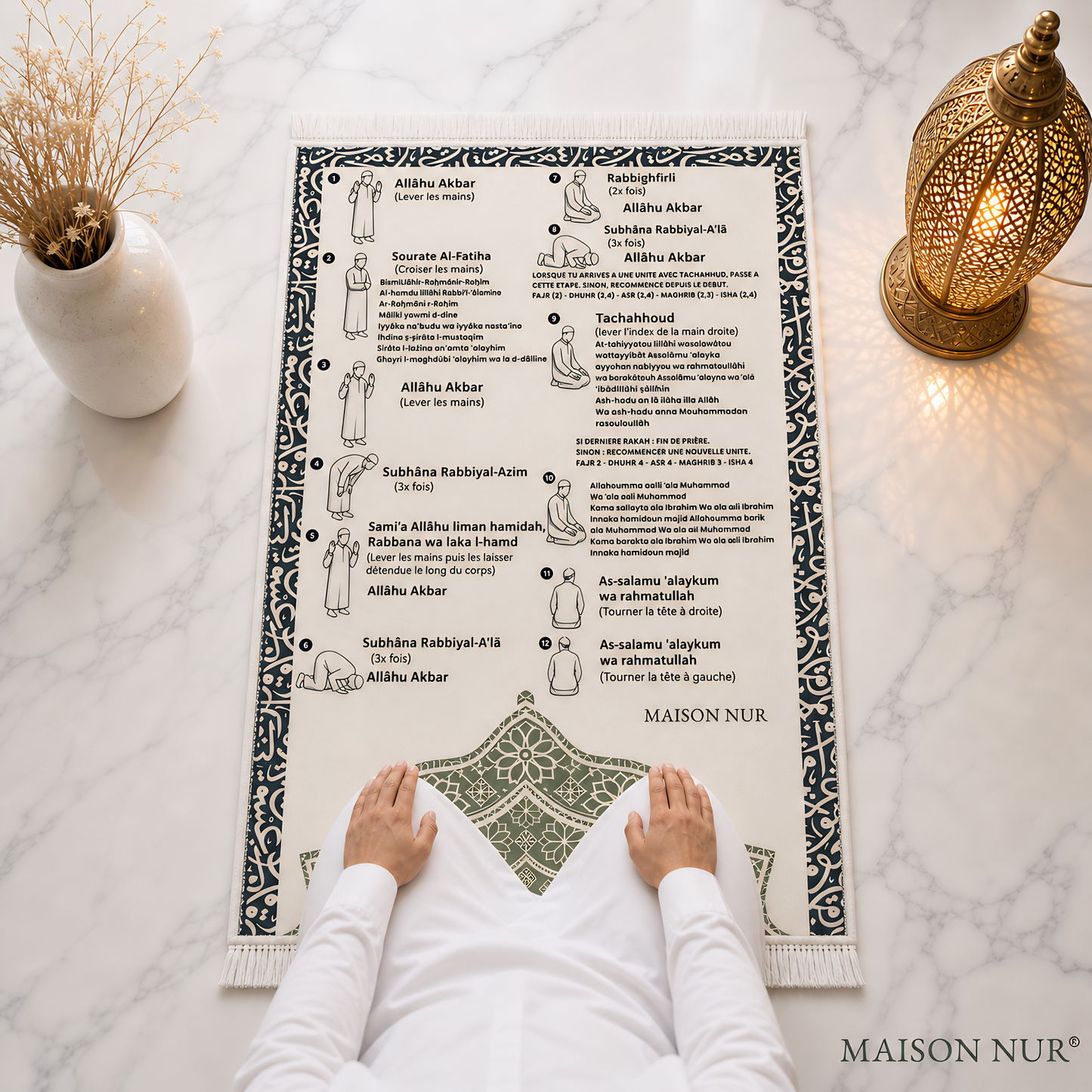Tapis d'apprentissage avec guide intégré - Maison Nur